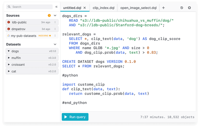Unstructured Data Query Language from the makers of DVC Unstructured Data Query Language from the makers of DVC
