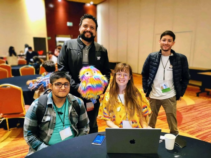 Efren Bautista Linares, Miguel Moran Flores, Rodolfo Ferro with Gema Parreño Efren Bautista Linares, Miguel Moran Flores, Rodolfo Ferro with Gema Parreño